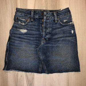 abercrombie denim jean skirt